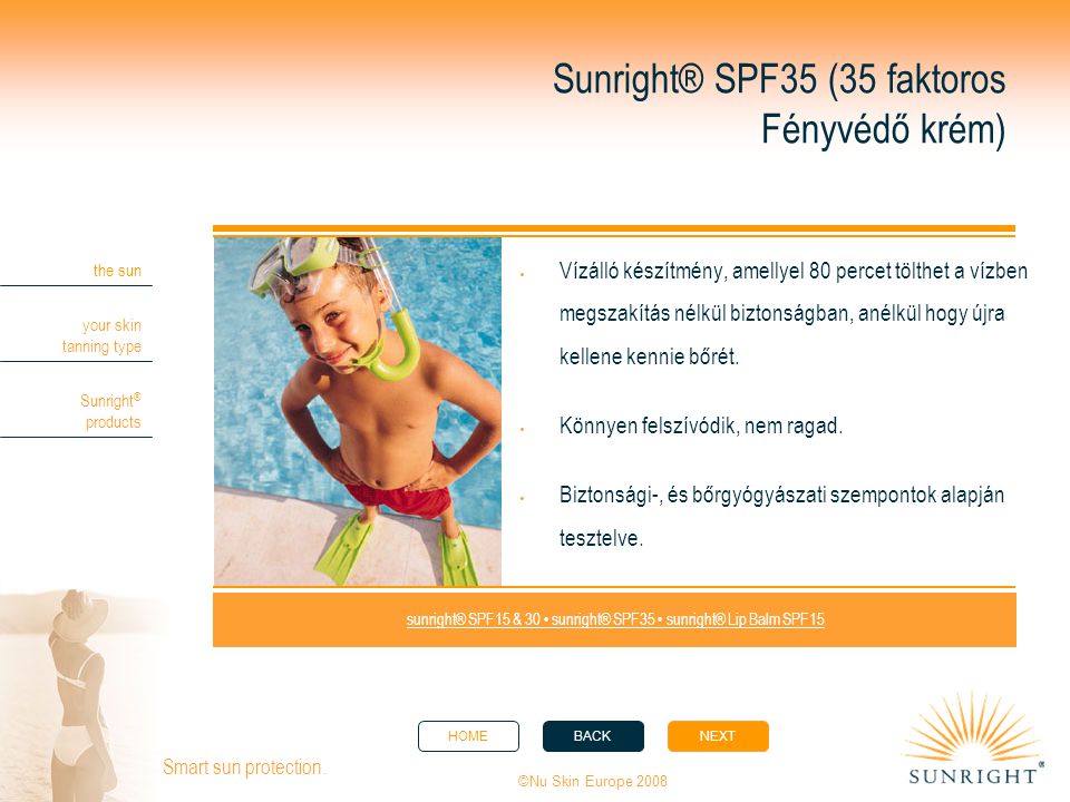 Sunright® SPF35 (35 faktoros Fényvédő krém)