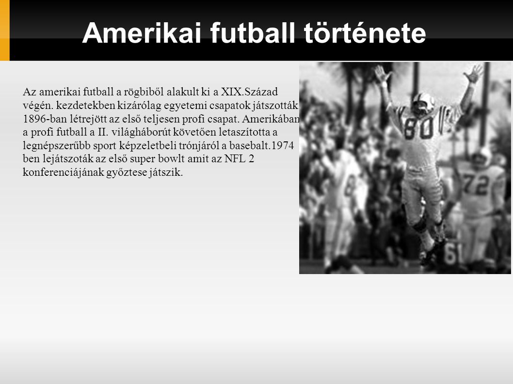 Amerikai futball története