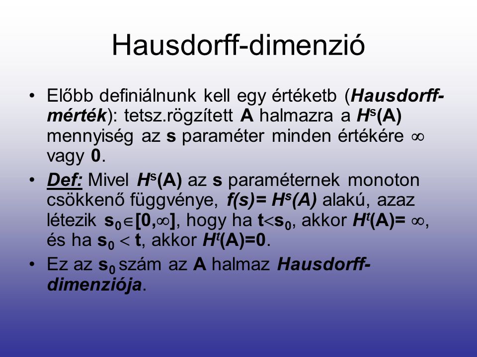 Hausdorff-dimenzió