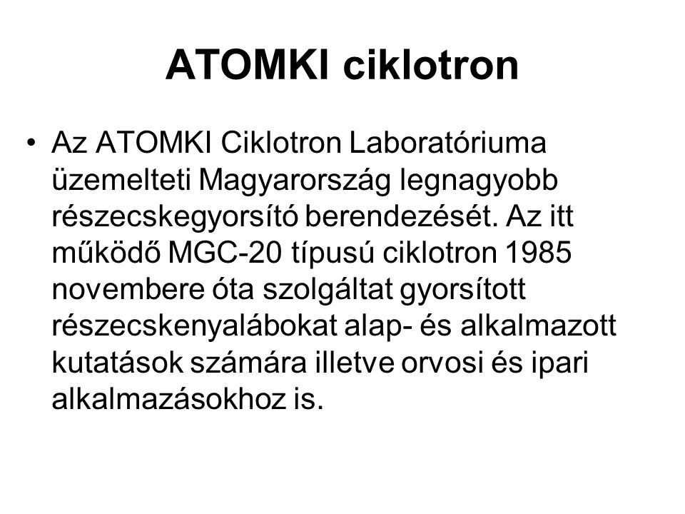 ATOMKI ciklotron