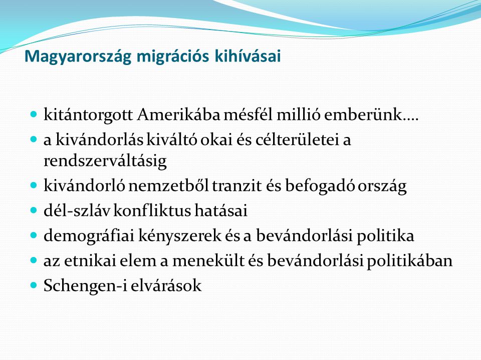 Magyarország migrációs kihívásai