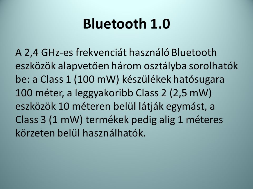 Bluetooth 1.0