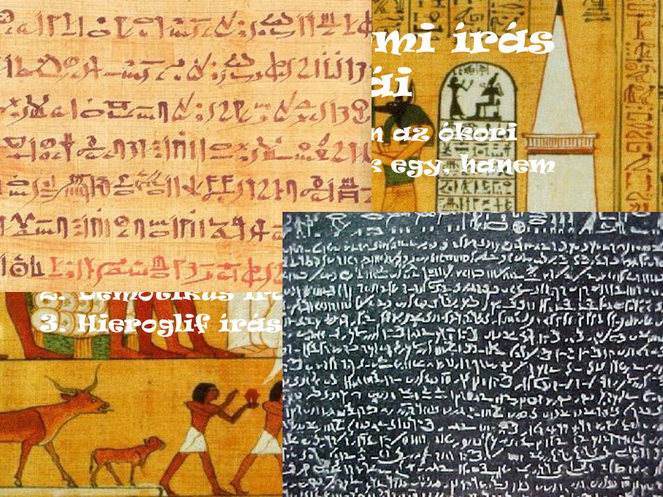 Az egyiptomi írás fajtái