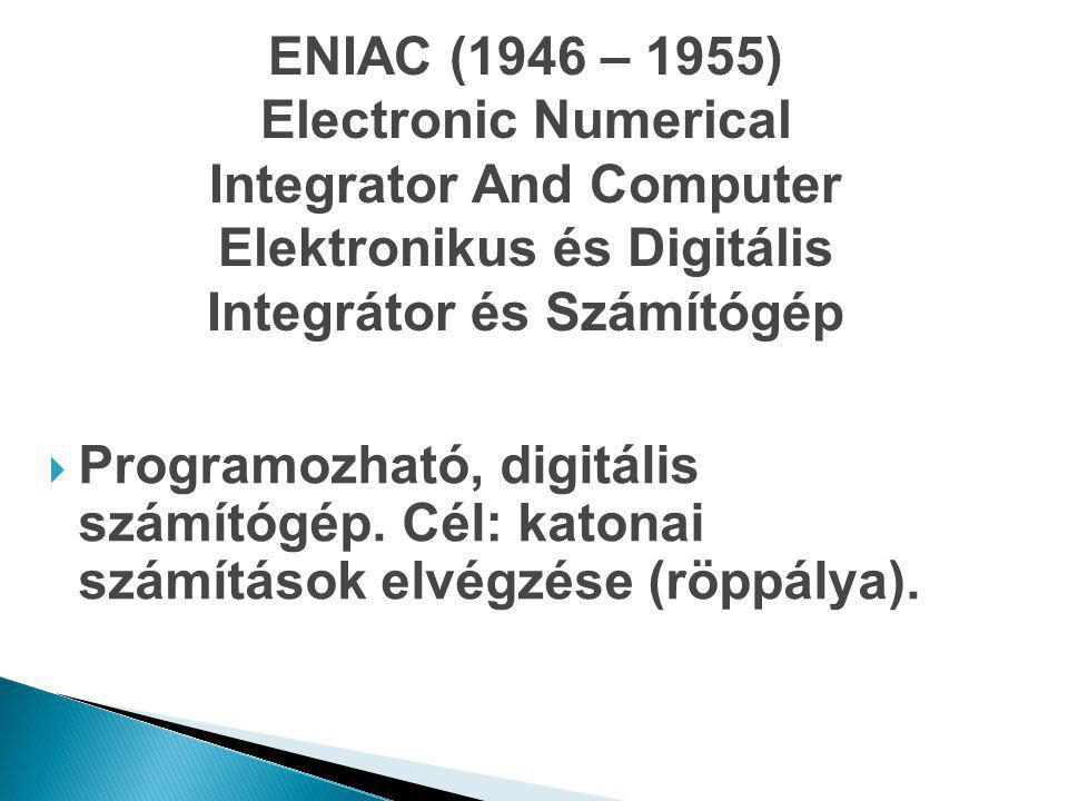 Integrator And Computer Elektronikus és Digitális