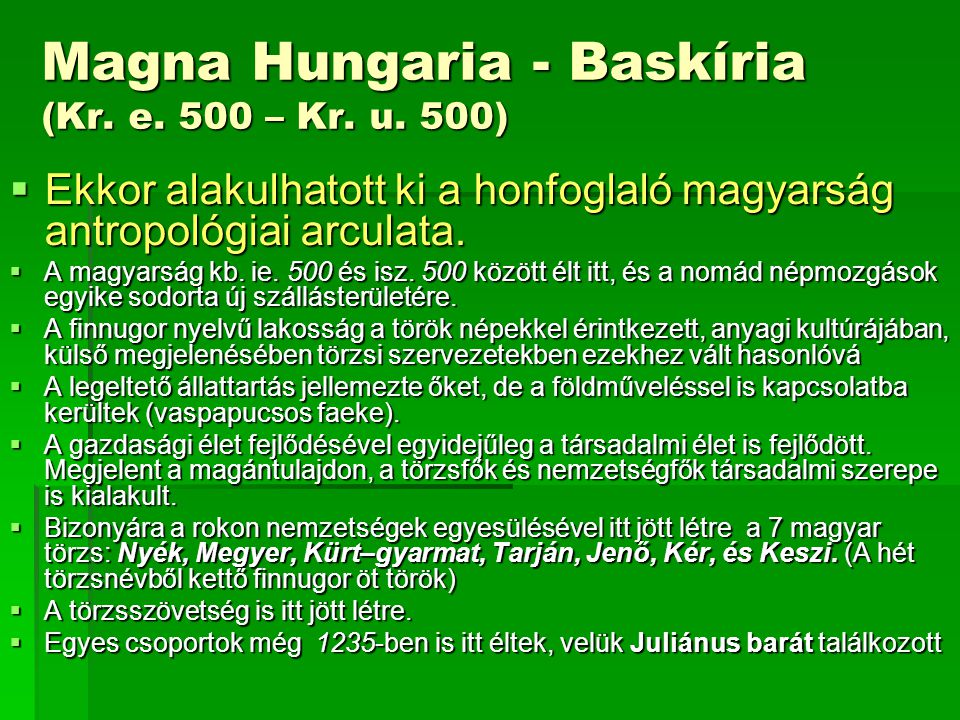 Magna Hungaria - Baskíria (Kr. e. 500 – Kr. u. 500)