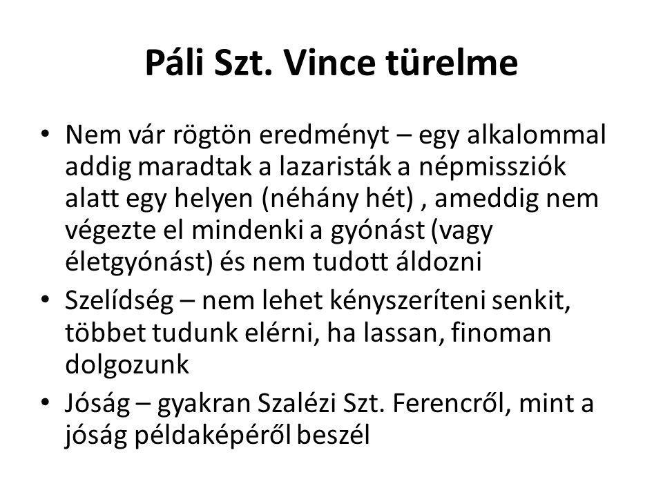 Páli Szt. Vince türelme