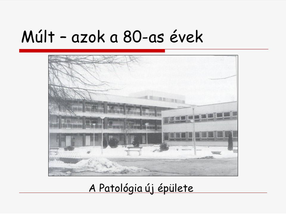 Múlt – azok a 80-as évek A Patológia új épülete