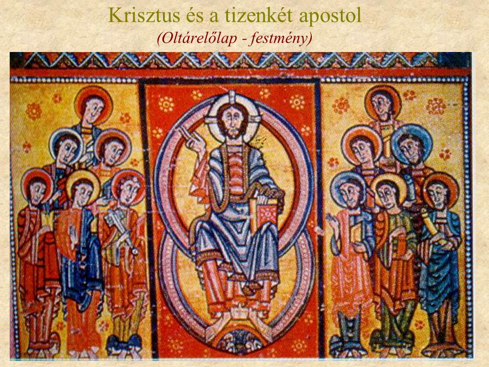 Krisztus és a tizenkét apostol (Oltárelőlap - festmény)