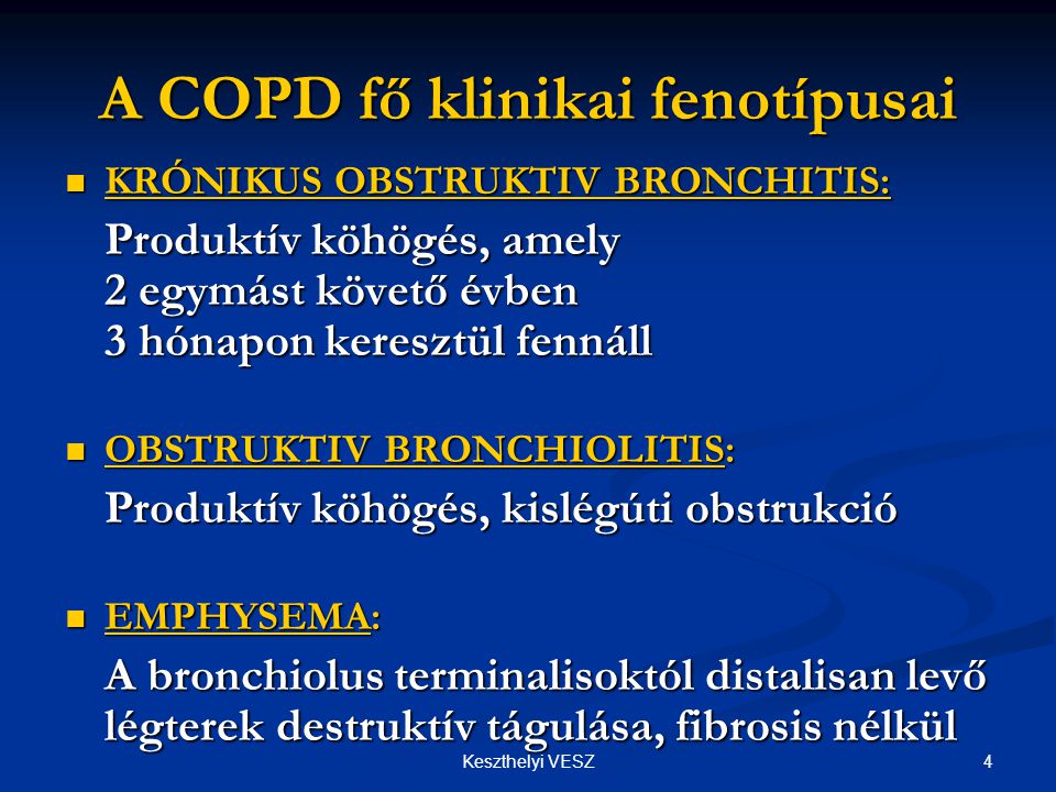 A COPD fő klinikai fenotípusai