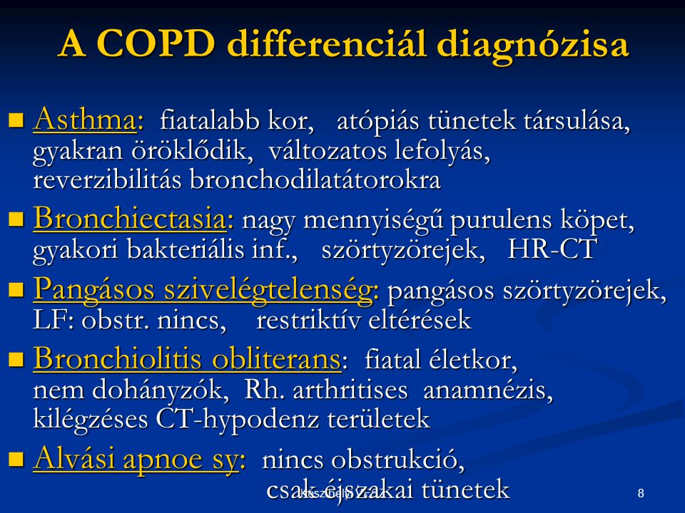 A COPD differenciál diagnózisa