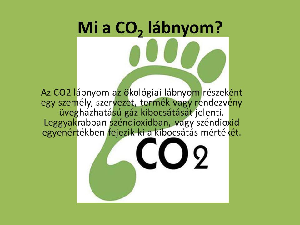 Mi a CO2 lábnyom