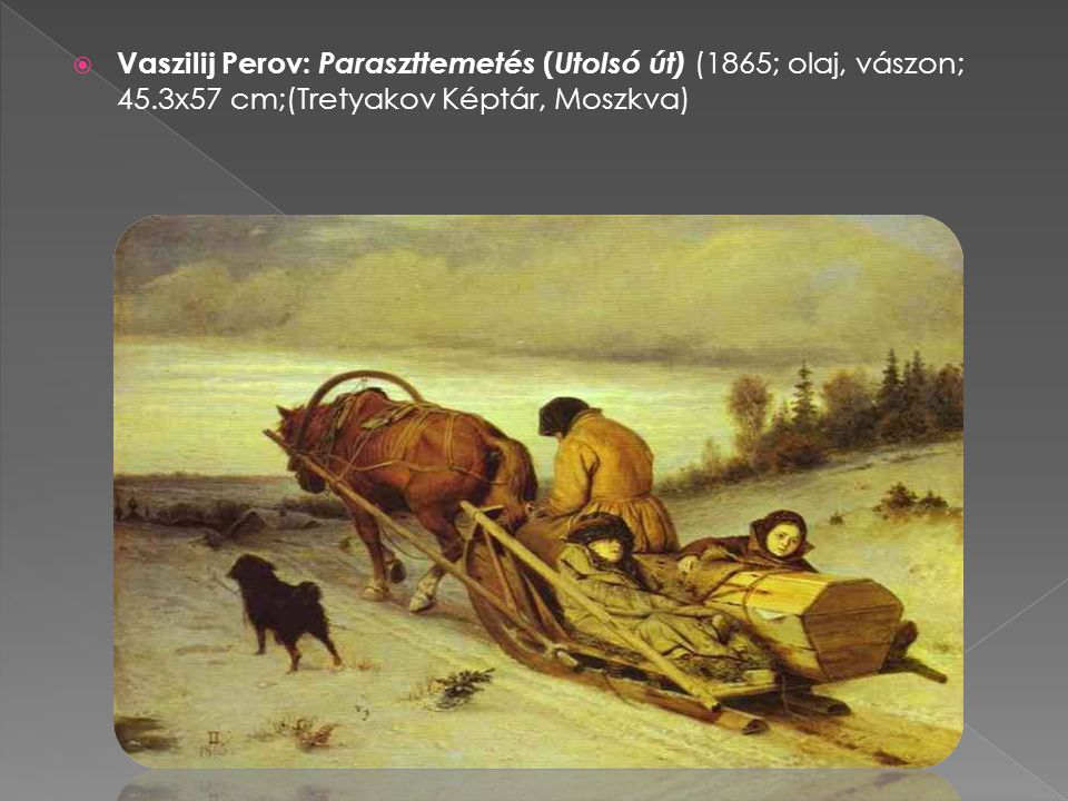 Vaszilij Perov: Paraszttemetés (Utolsó út) (1865; olaj, vászon; 45