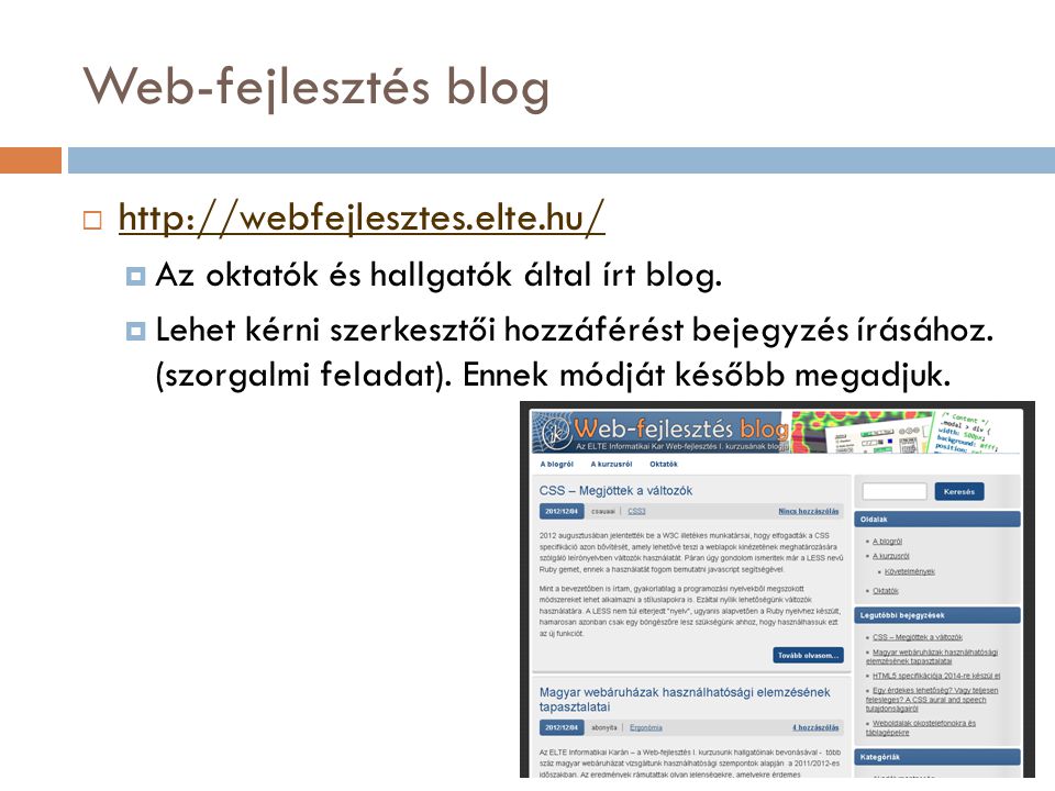 Web-fejlesztés blog