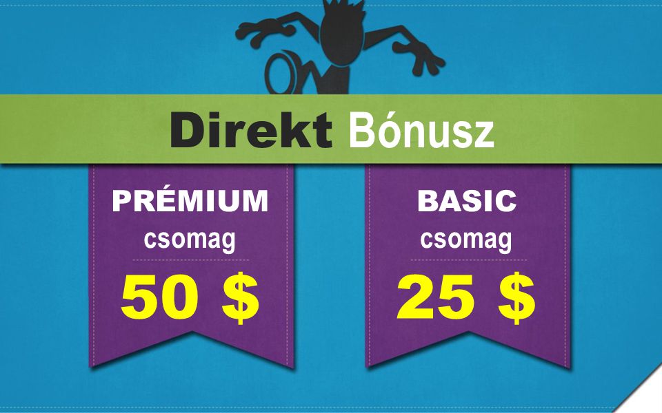 Direkt Bónusz PRÉMIUM csomag BASIC csomag 50 $ 25 $