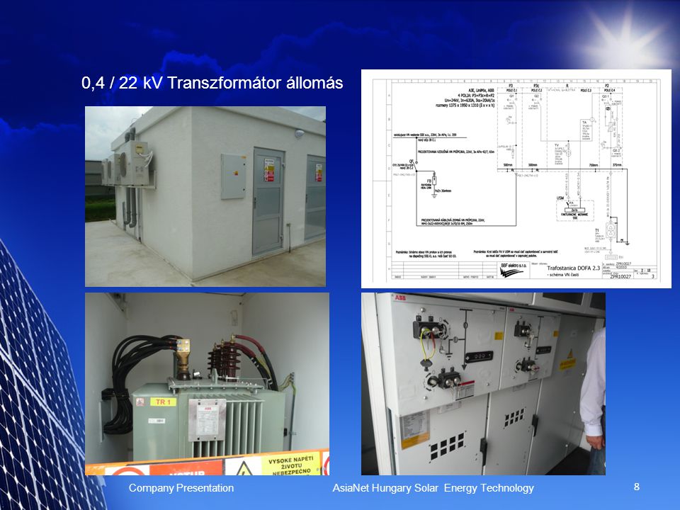 0,4 / 22 kV Transzformátor állomás