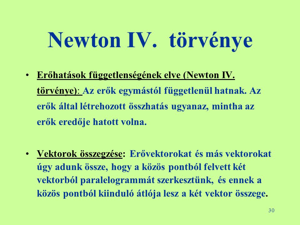 Newton IV. törvénye