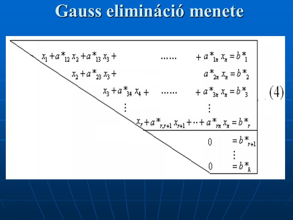Gauss elimináció menete