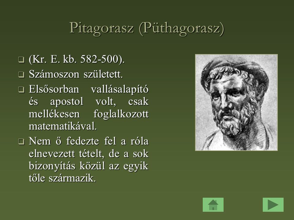 Pitagorasz (Püthagorasz)