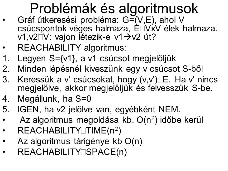 Problémák és algoritmusok