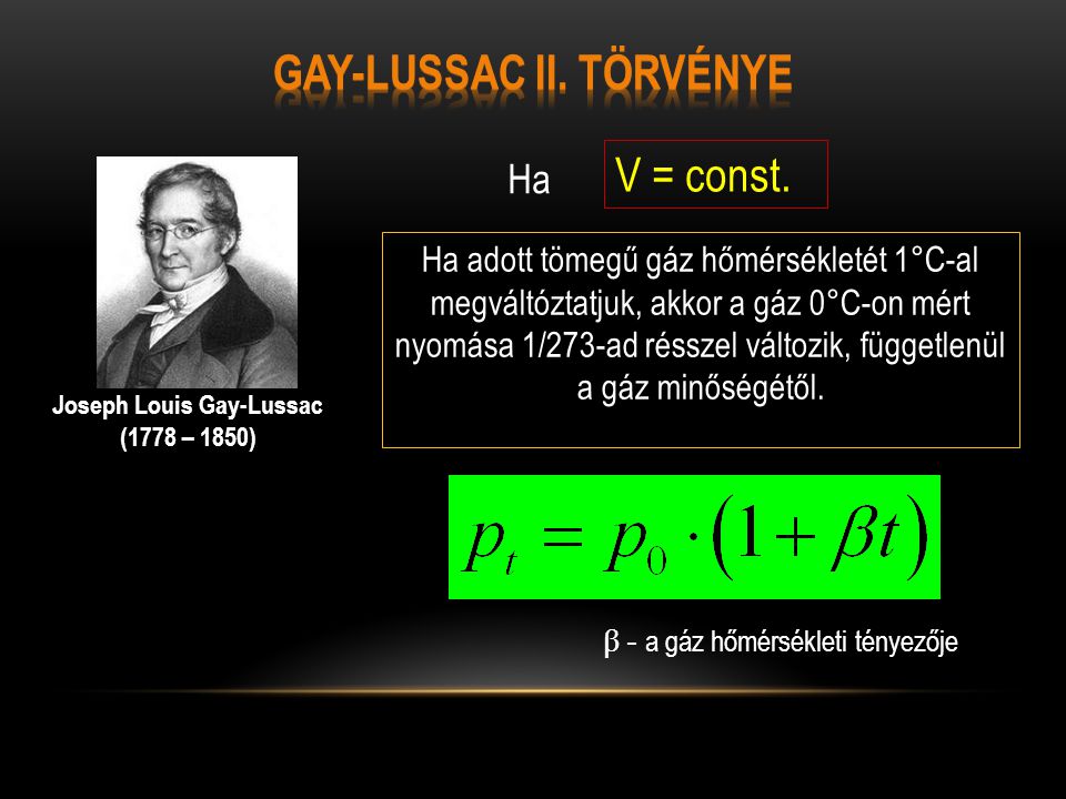 Gay-Lussac II. törvénye
