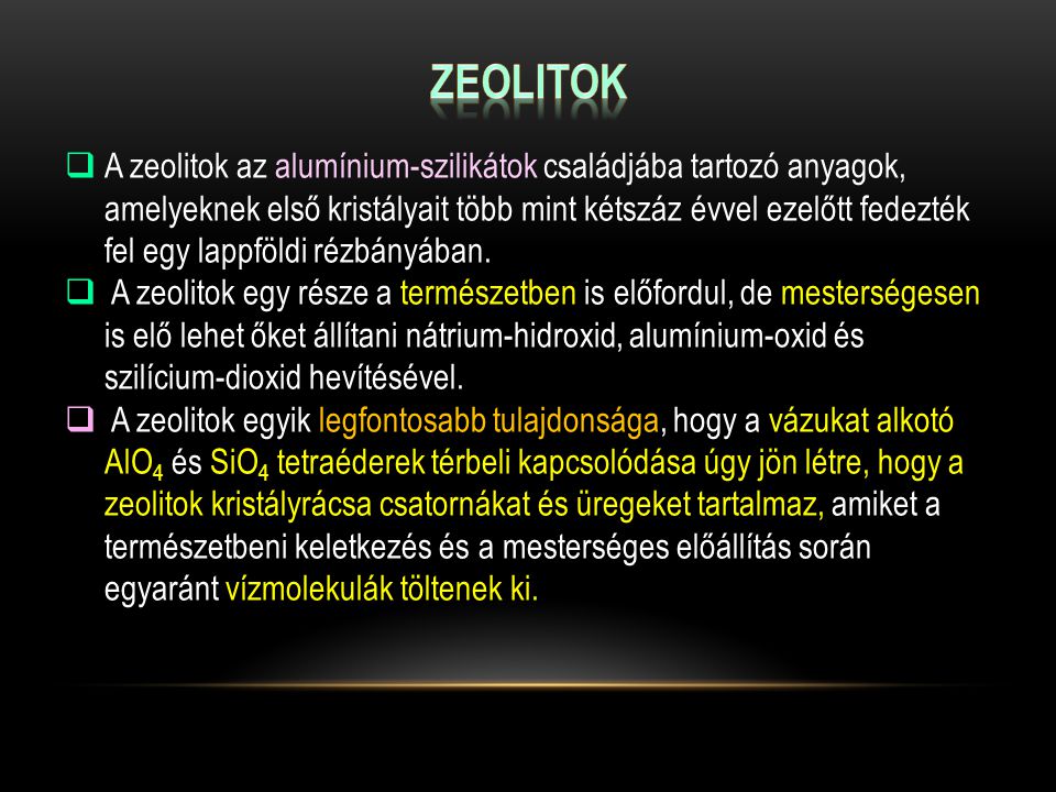 zeolitok