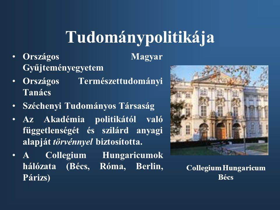Tudománypolitikája Országos Magyar Gyűjteményegyetem