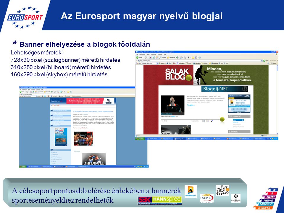 Az Eurosport magyar nyelvű blogjai