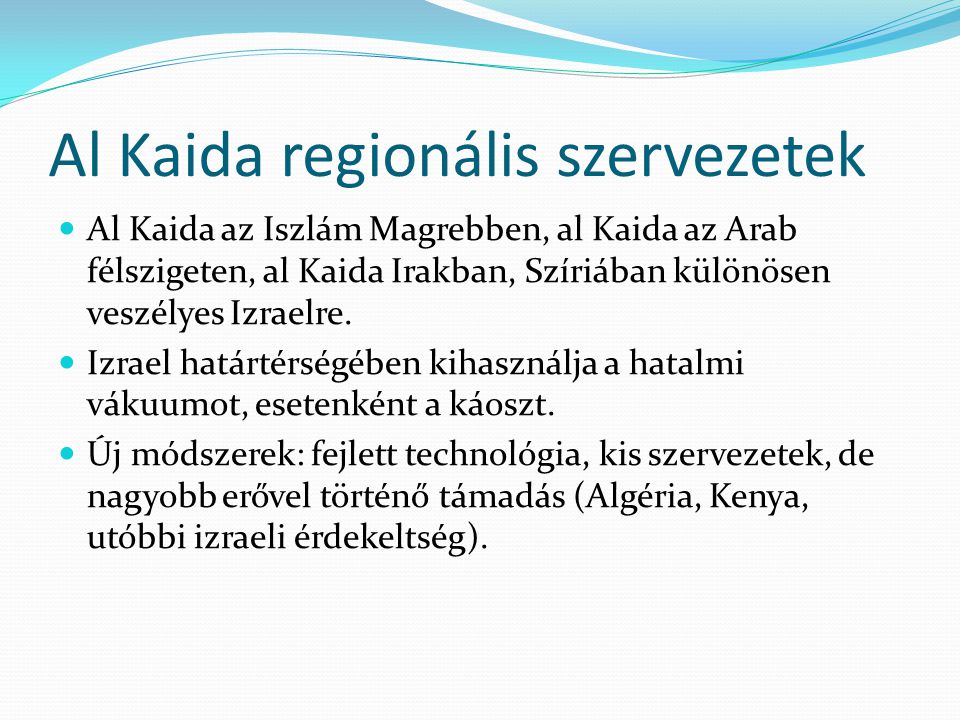 Al Kaida regionális szervezetek