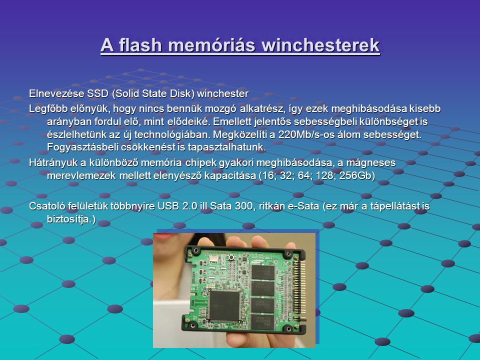 A flash memóriás winchesterek