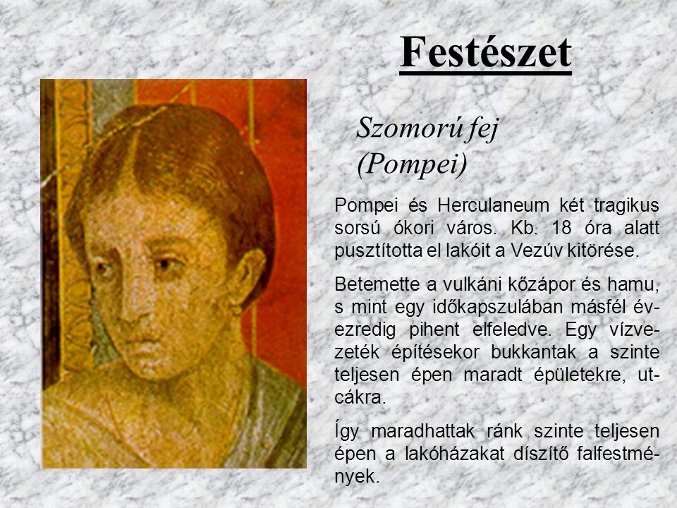 Festészet Szomorú fej (Pompei)