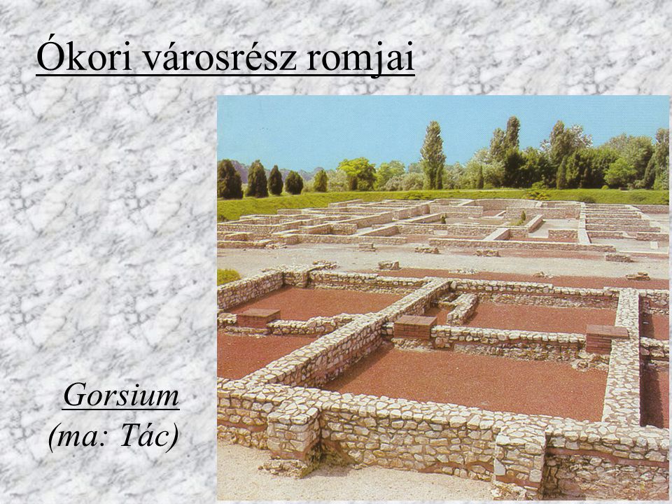 Ókori városrész romjai