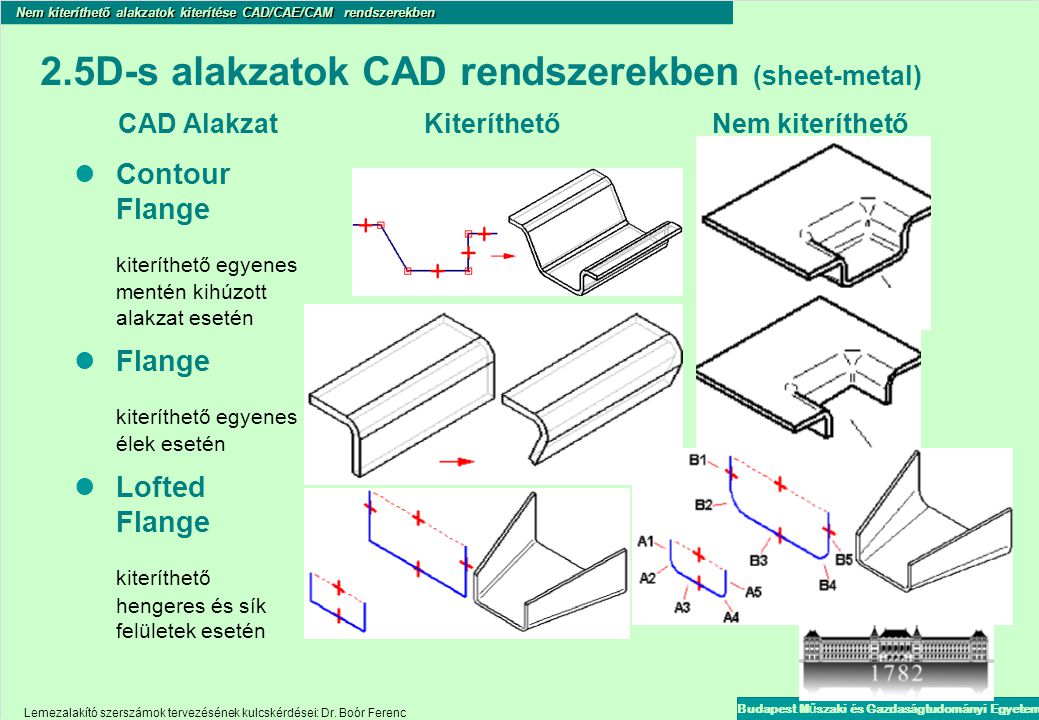 2. 5D-s alakzatok CAD rendszerekben (sheet-metal) CAD Alakzat