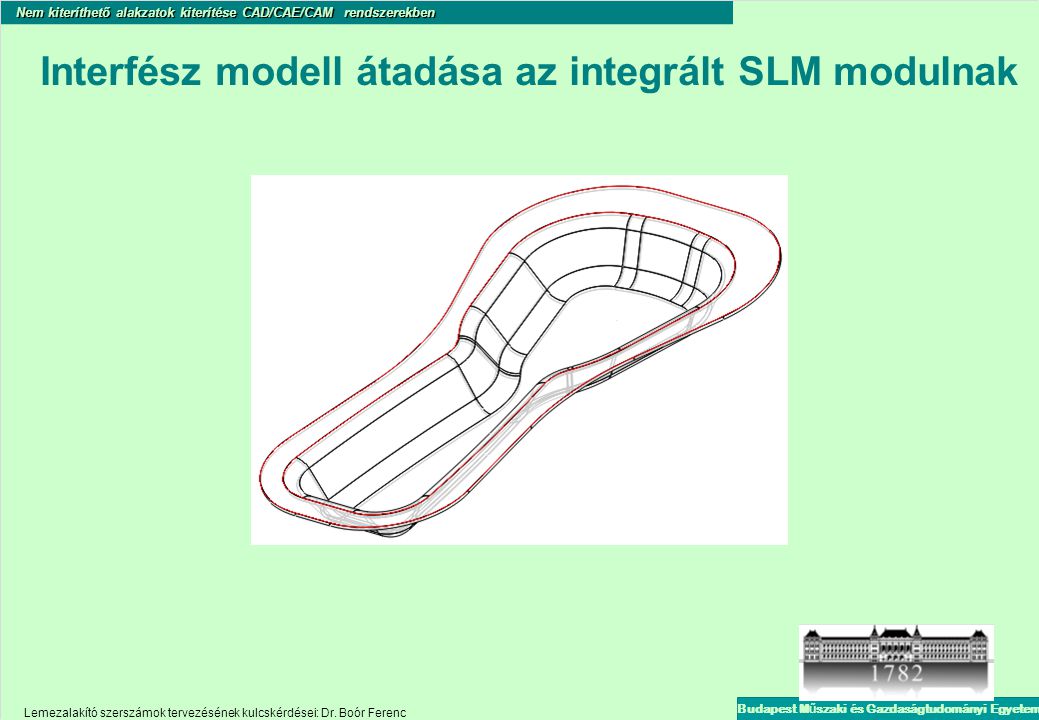 Interfész modell átadása az integrált SLM modulnak