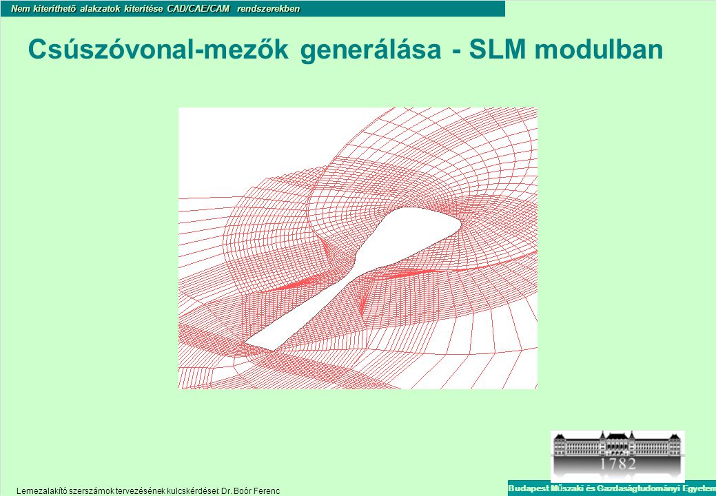 Csúszóvonal-mezők generálása - SLM modulban