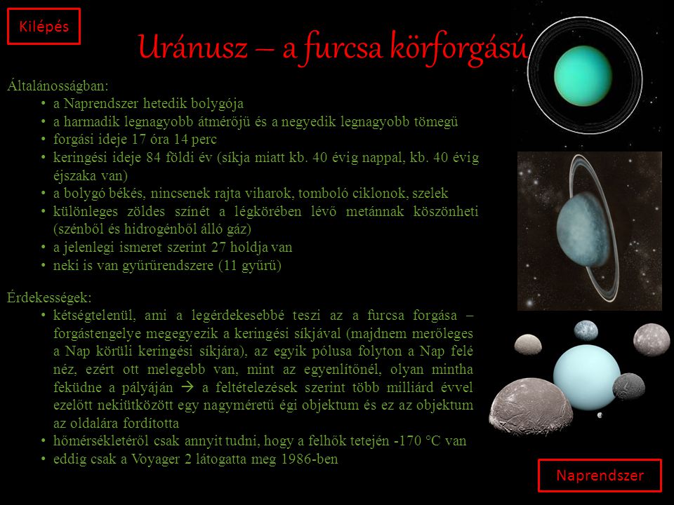 Uránusz – a furcsa körforgású