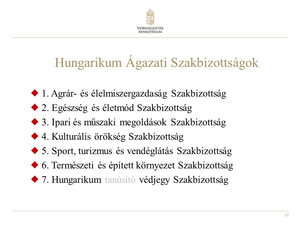 Hungarikum Ágazati Szakbizottságok