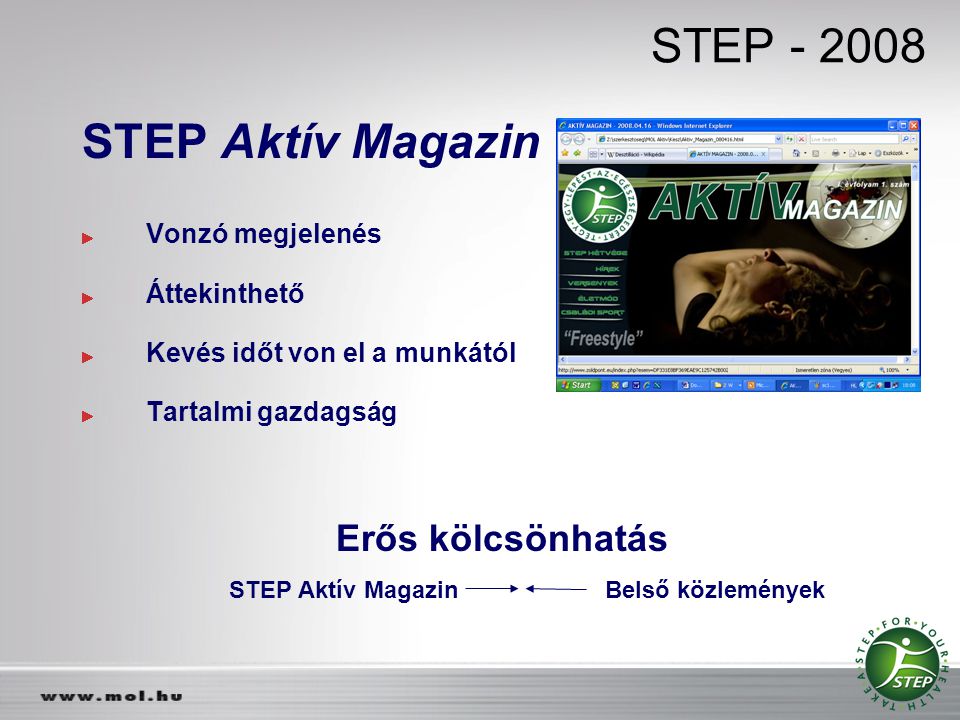 STEP Aktív Magazin Belső közlemények