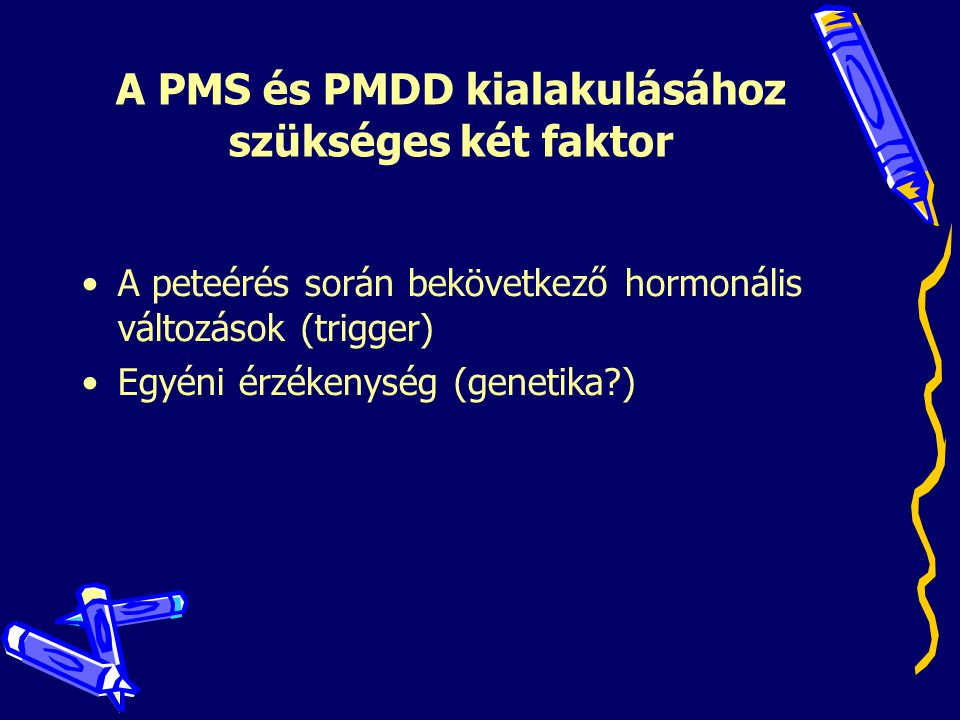 A PMS és PMDD kialakulásához szükséges két faktor