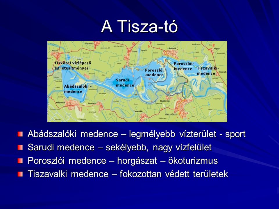 A Tisza-tó Abádszalóki medence – legmélyebb vízterület - sport