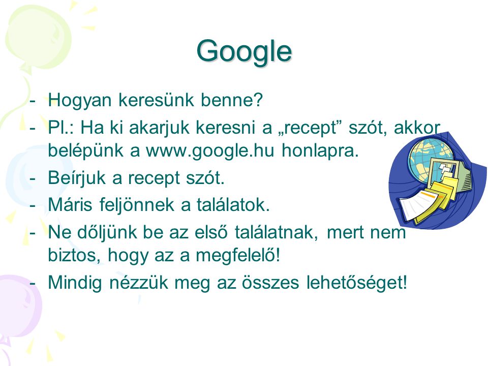 Google Hogyan keresünk benne