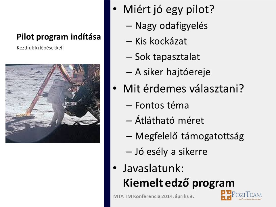 Pilot program indítása
