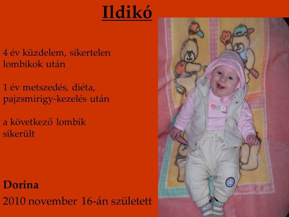 Ildikó Dorina 2010 november 16-án született