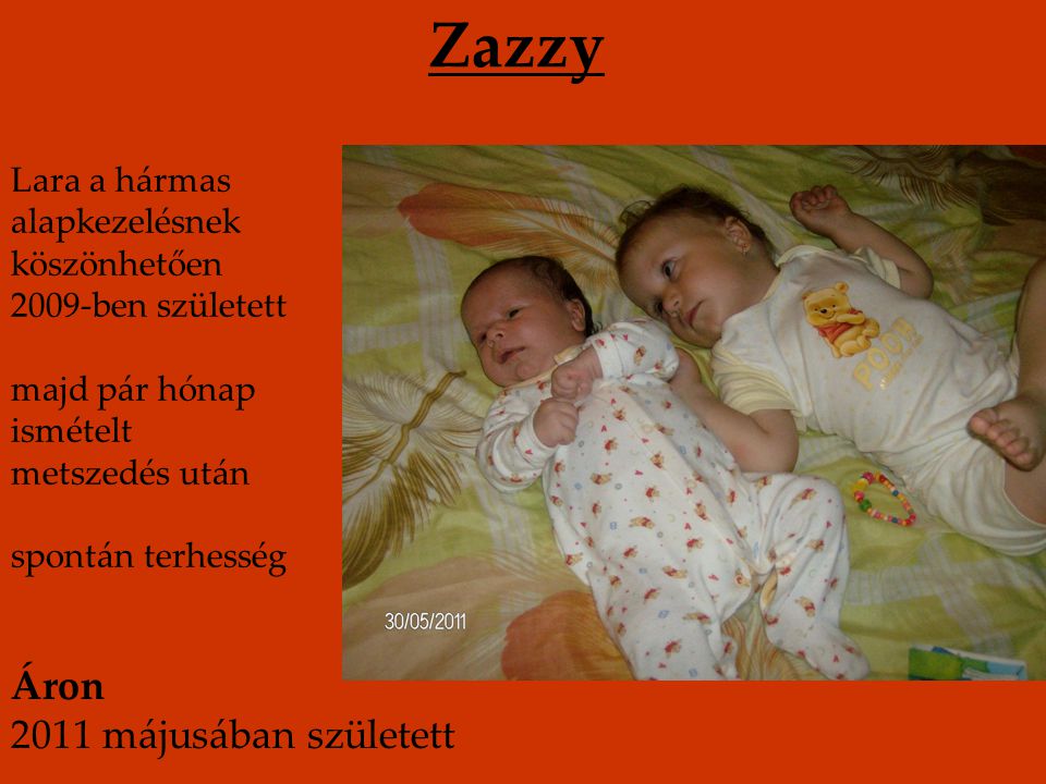 Zazzy Áron 2011 májusában született