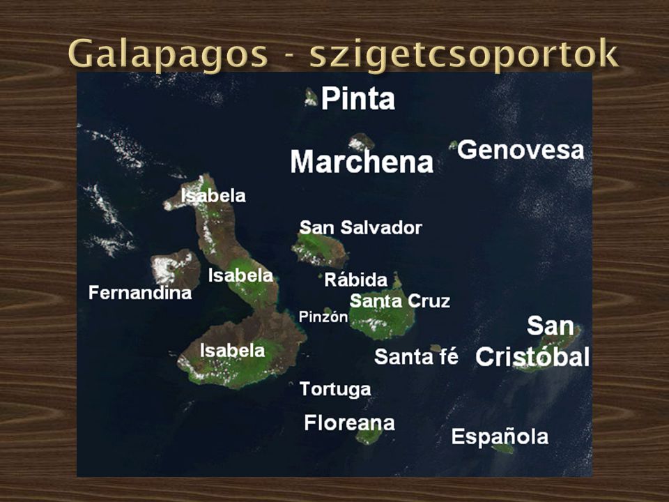 Galapagos - szigetcsoportok