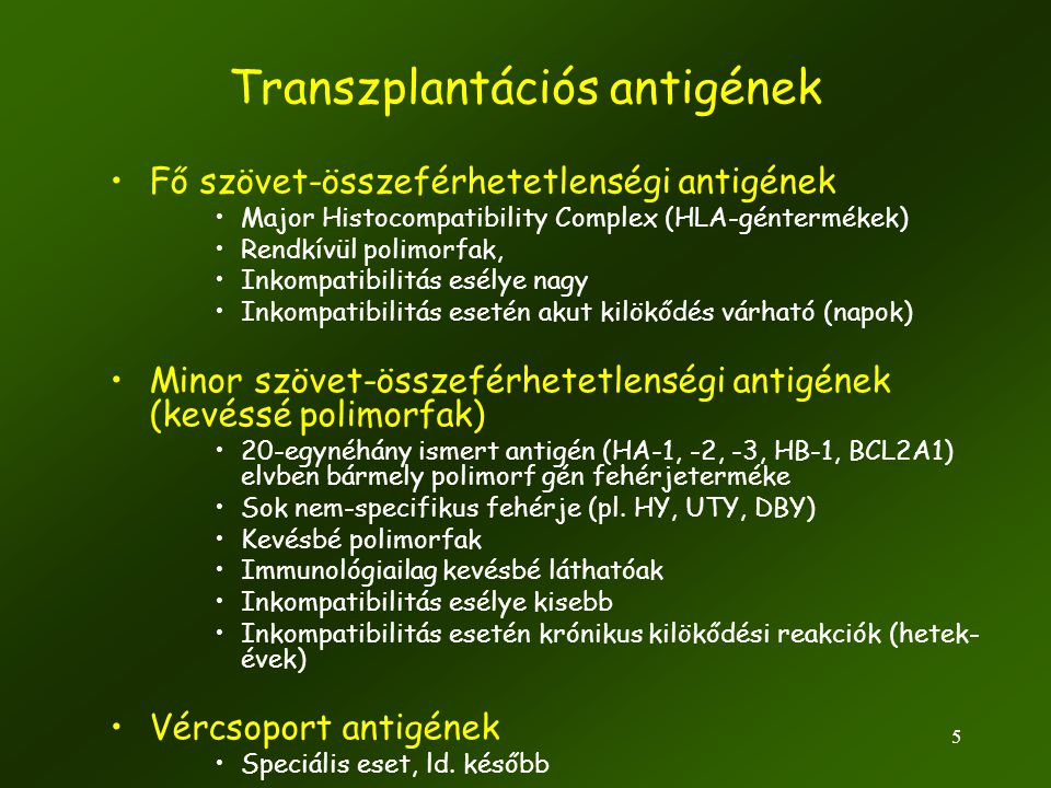 Transzplantációs antigének