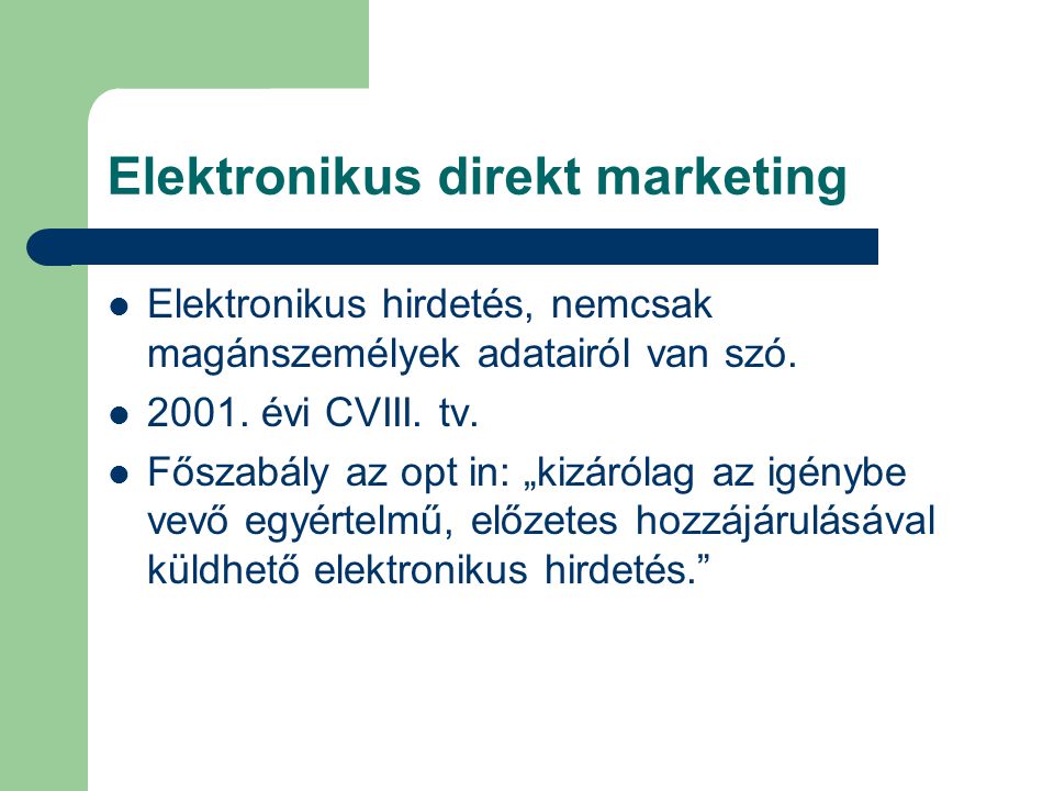 Elektronikus direkt marketing