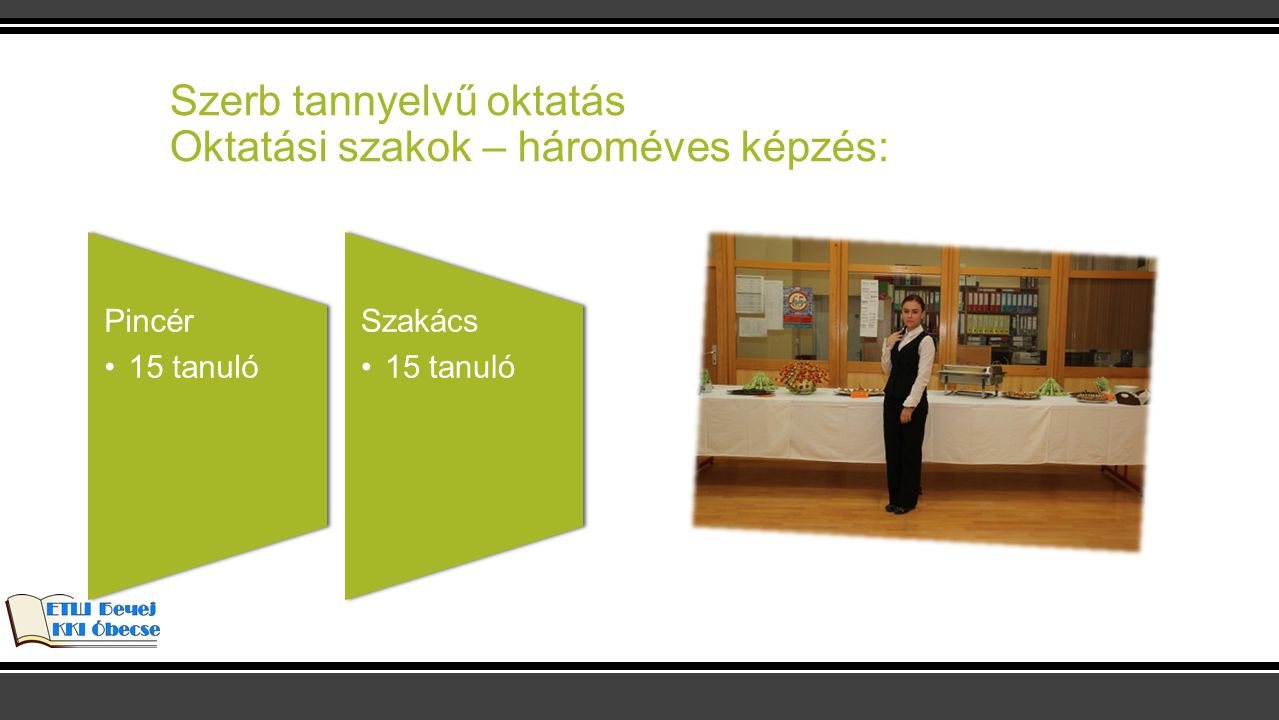 Szerb tannyelvű oktatás Oktatási szakok – hároméves képzés: