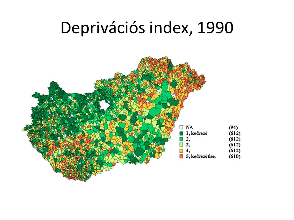 Deprivációs index, 1990
