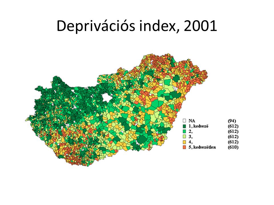 Deprivációs index, 2001