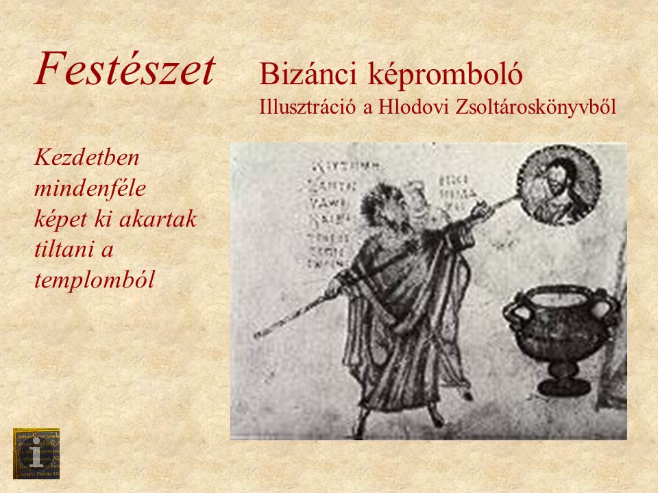 Festészet Bizánci képromboló Illusztráció a Hlodovi Zsoltároskönyvből